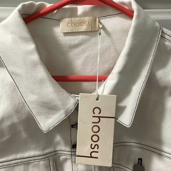 Choosy black/white denim jacket. Size small - Picture 2 of 5